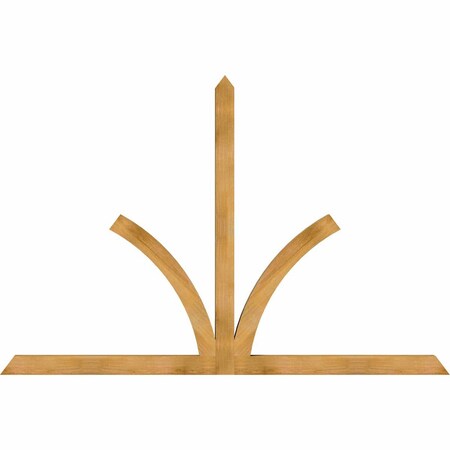 Ekena Millwork Richland Rough Sawn Timber Gable Bracket, Western Red Cedar, 96"W x 64"H x 4"D x 4"F, 16/12 Pitch GBW096X64X0404RIC00RWR